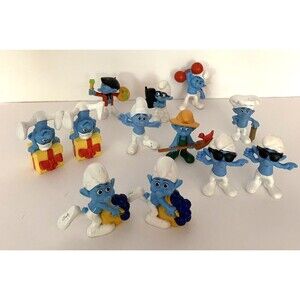 SMURF Vintage Play PVC Figures Lot of 12- Some Duplicates-  READ